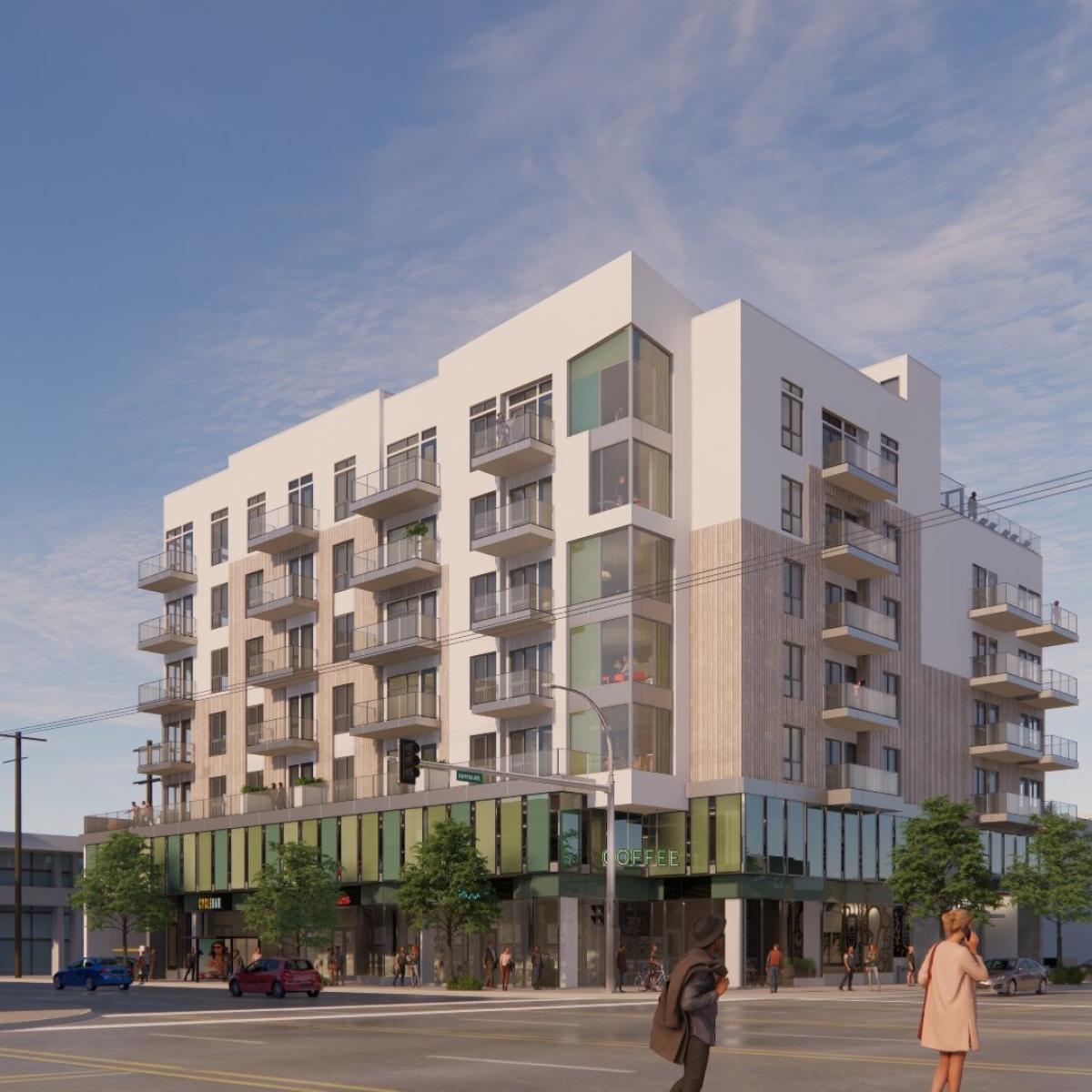 URBAN HUCHET リトグラフ　Boca point Completion nears for mixed-use project at 7901 Sunset Blvd